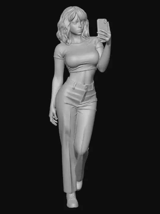 3D model for Neutral Chic Mirror Selfie