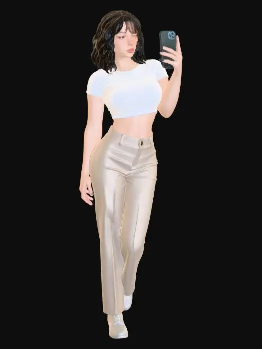 3D model for Neutral Chic Mirror Selfie