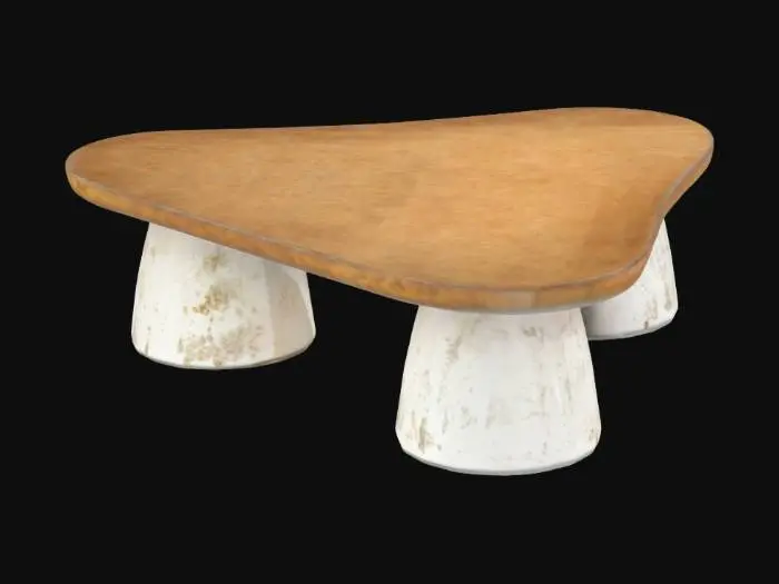 3D model for Abstract Wooden Coffee Table