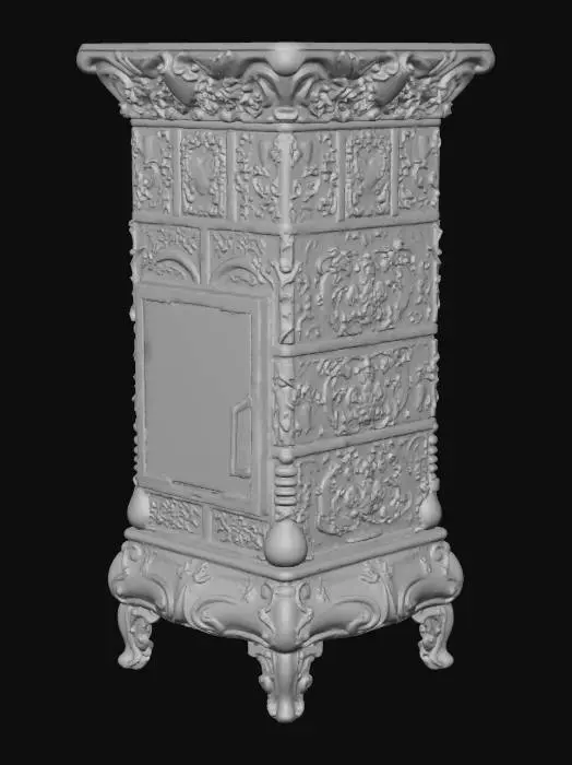 3D model for Green Ornate Stove