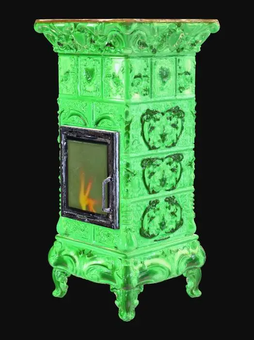 3D model for Green Ornate Stove
