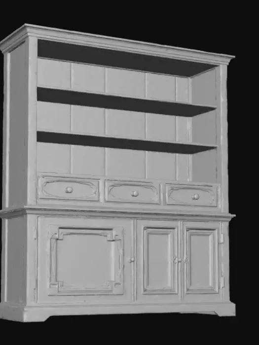 3D model for Rustic Elegance Bookshelf