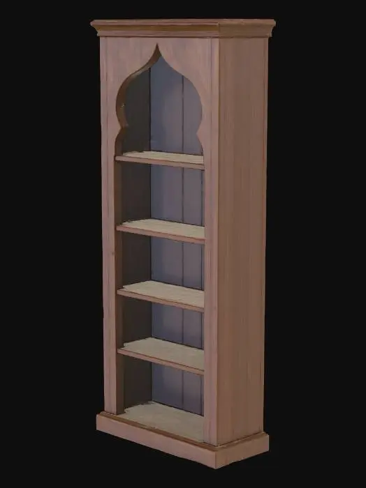 3D model for Wooden Alcove Bookshelf