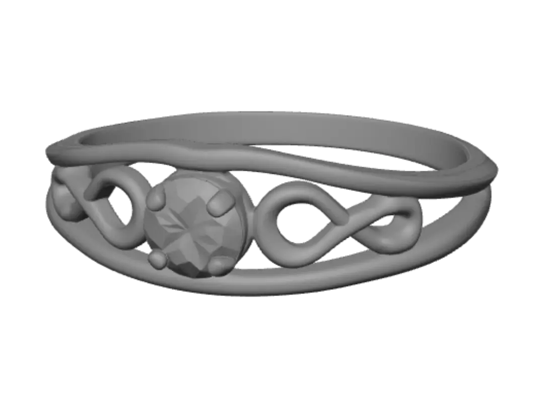 Infinity Filigree Sapphire Ring par mica.christopher — créé avec le générateur 3D Meshy AI, téléchargement gratuit FBX OBJ GLB STL