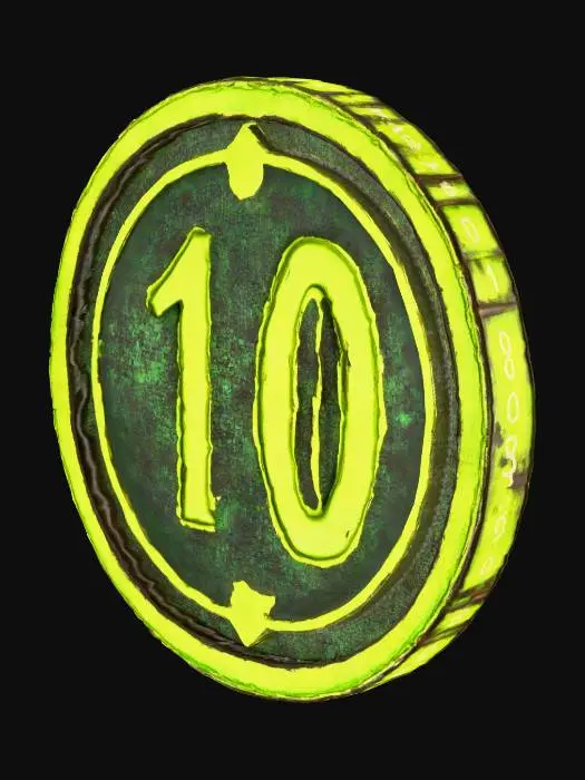 3D model for Map Marker token style, standing on it's edge like a coin. sll side symetrical, black dragon scale texture with blank areas on the sides.