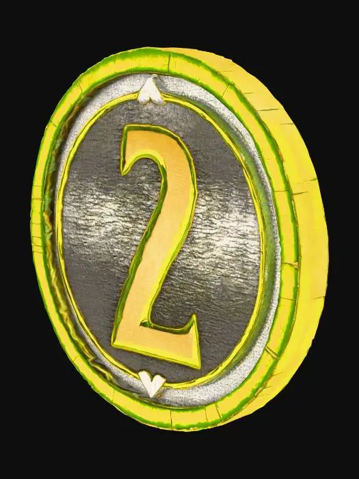 3D model for Map Marker token style, standing on it's edge like a coin. sll side symetrical, black dragon scale texture with blank areas on the sides.