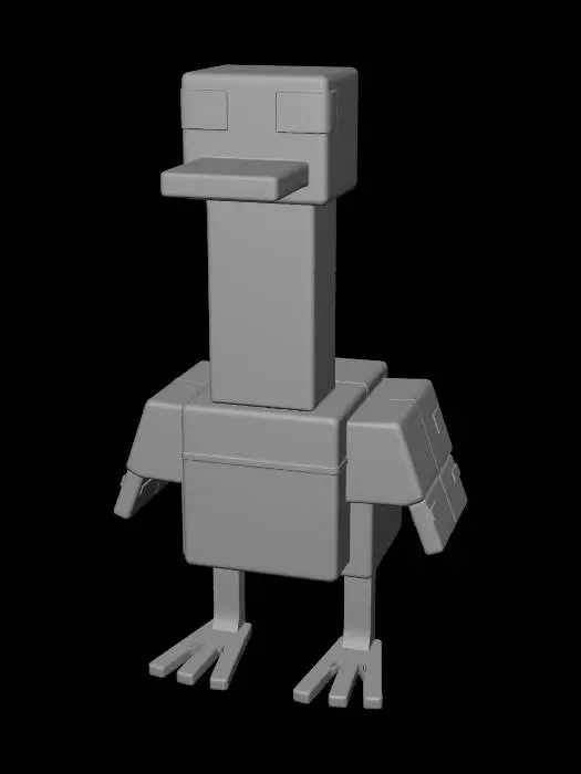 3D model for create a duck in Minecraft design
