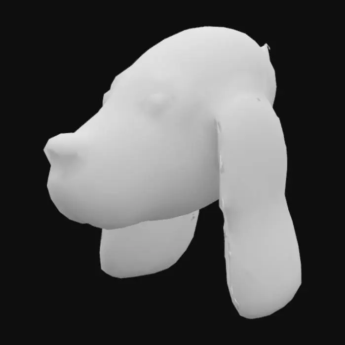 3D model for cartoon basset head