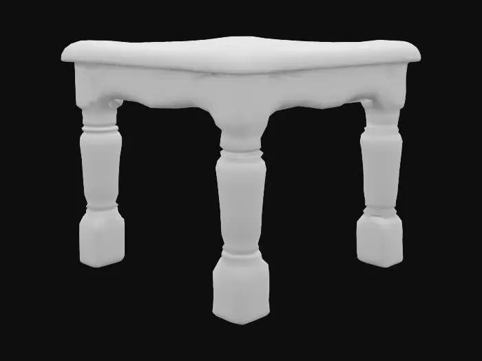 3D model for Medieval wooden stool