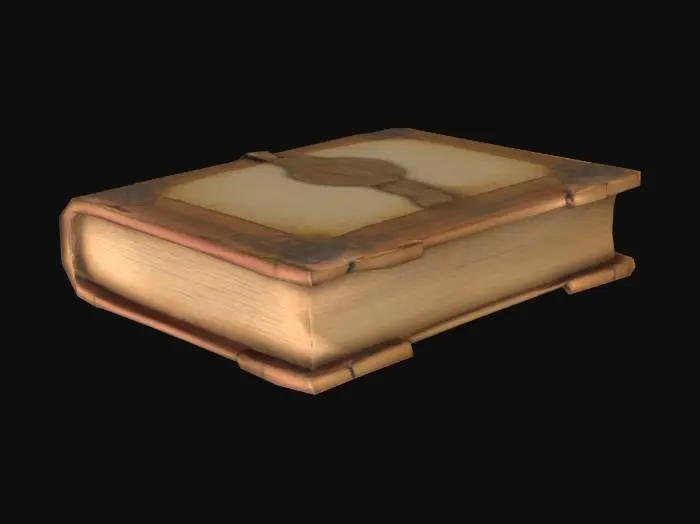 3D model for one Simple closed medieval book