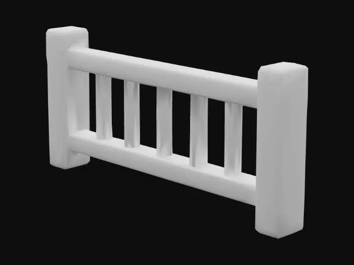 3D model for Wooden Railing
