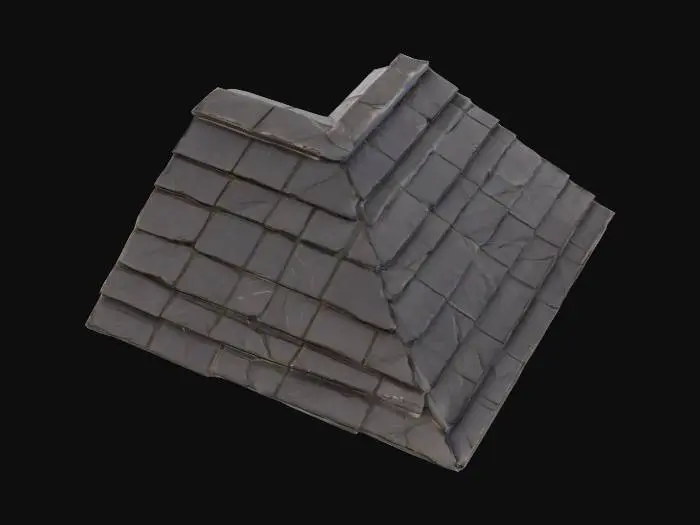 3D model for corner slate roof