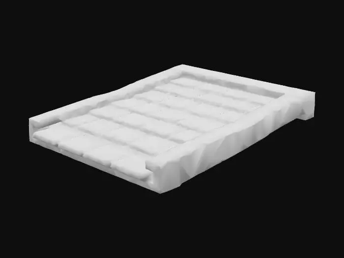3D model for Slate roof straight