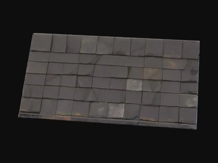 3D model for Straight roof