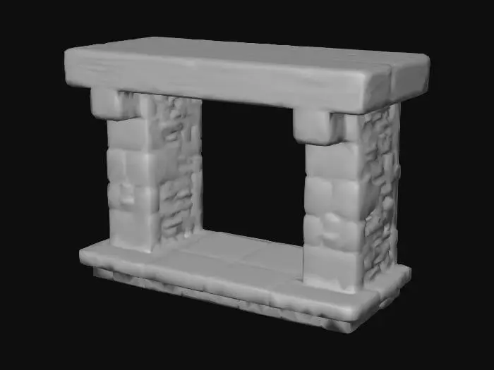 3D model for Rustic_Stone_Hearth_1104154429_generate