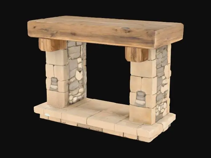 3D model for Rustic_Stone_Hearth_1104154429_generate