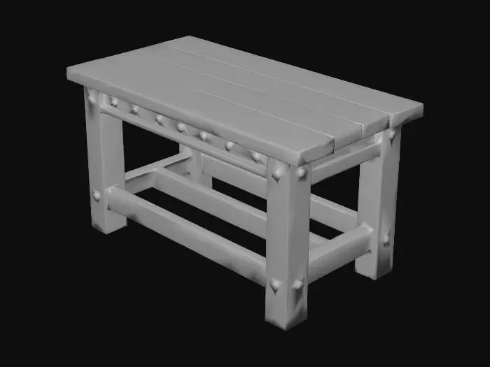 3D model for Medieval WorkBench