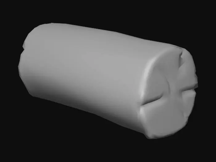 3D model for small burnt log