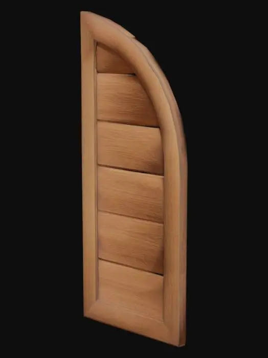 3D model for Half Wooden Door