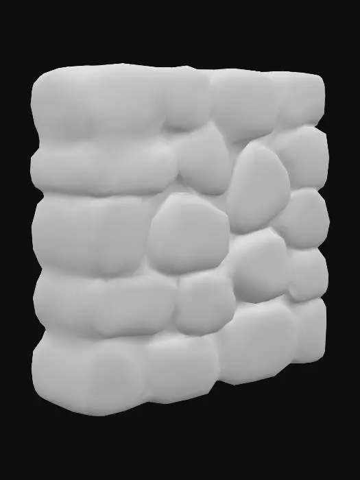 3D model for Stone_Wall, #PBR#
