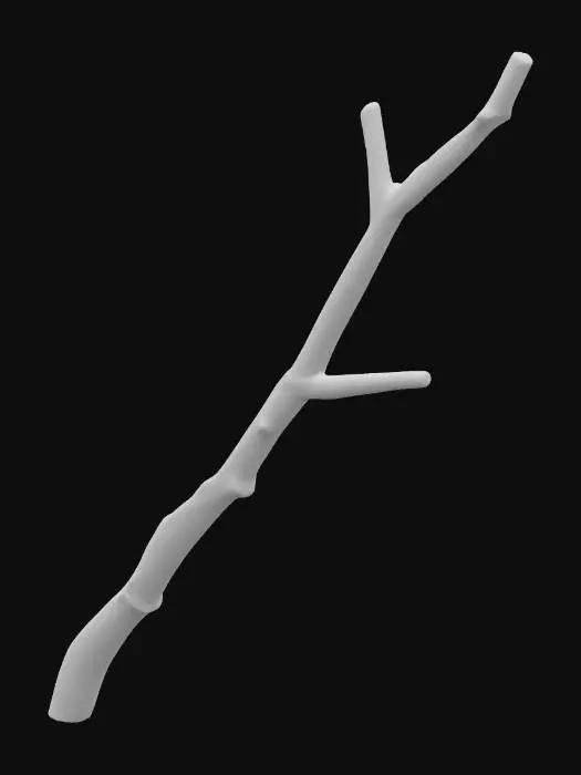 3D model for Branch Silhouette, #PBR#