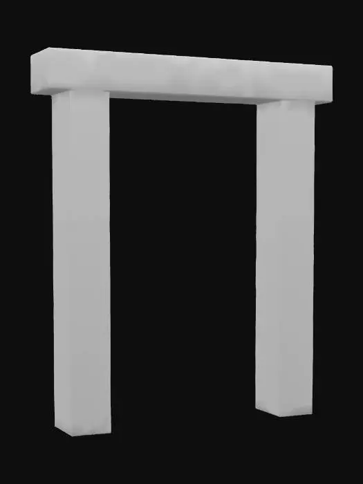 3D model for Door frame oak