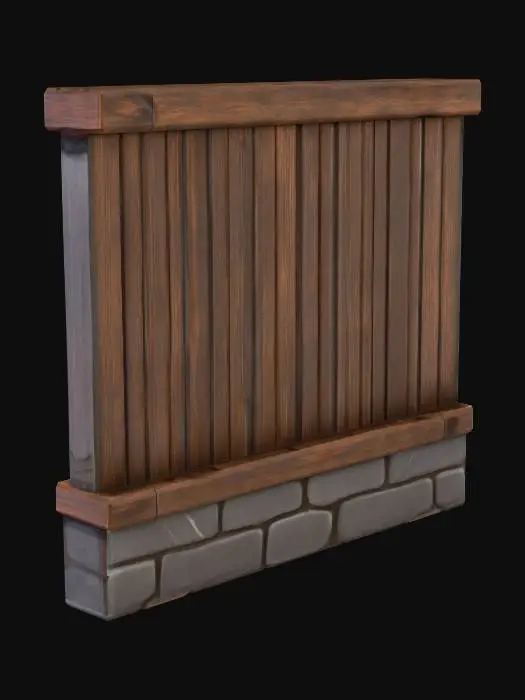 3D model for Dark_Wooden_Panel_1