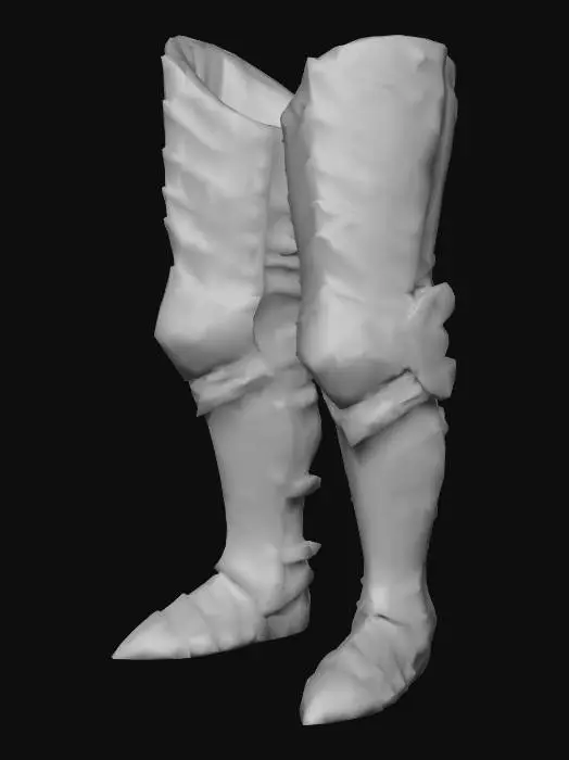 3D model for Gritty_medieval_plate_leg