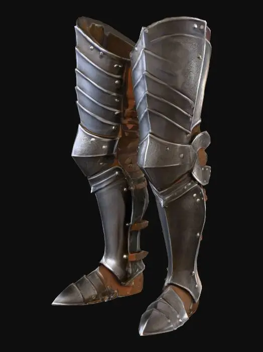 3D model for Gritty_medieval_plate_leg