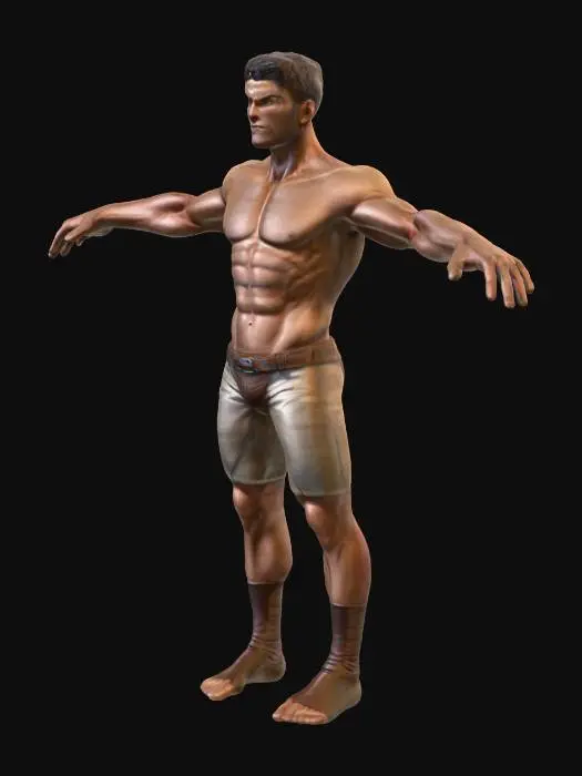 3D model for Warrior_Stance_1029164437_generate (1)