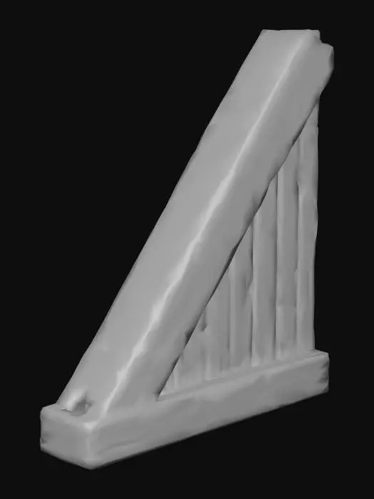 3D model for Weathered_Wooden_Beam_1031150706_generate