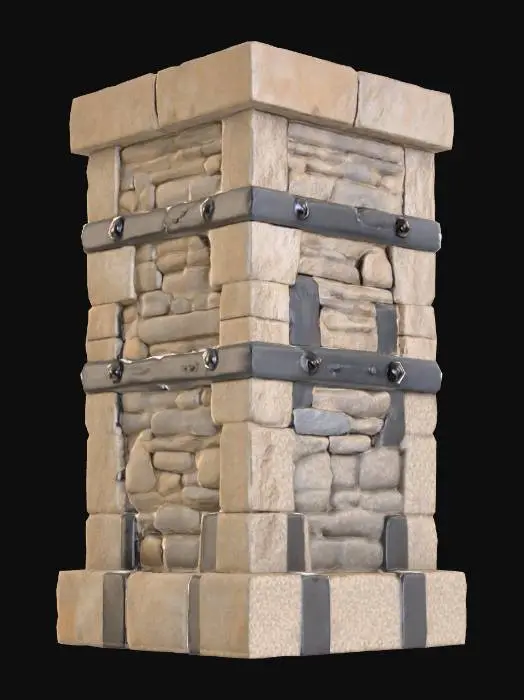 3D model for Stone_Fortress_Column_1104035018_generate