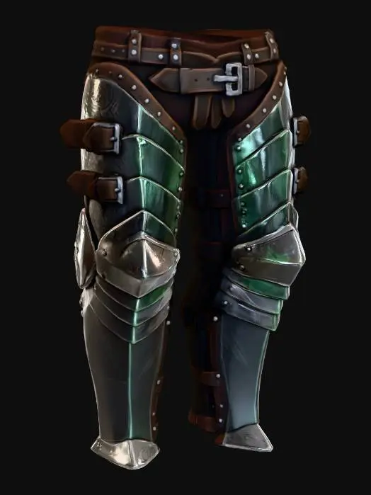 3D model for Meshy_AI_Emerald_Legion_Greave_1229195121_generate