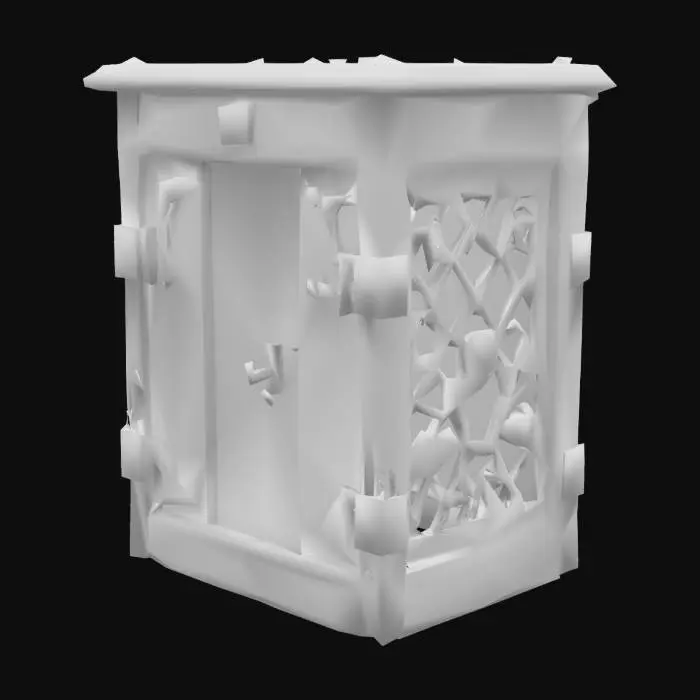 3D model for A high-detail  medieval vertical shaft box

