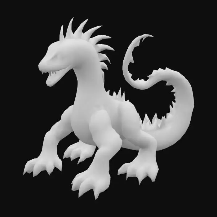 3D model for A powerful, World of Warcraft-style Naga creature, standing in a balanced A-pose, perfectly ready for rigging. Its long, sinuous lower body is covered in shimmering, aquamarine scales, appearing smooth yet textured. The muscular humanoid upper torso displays grey-green skin, adorned with subtle fin-like membranes along the arms. Its head features a fierce, serpentine expression with sharp fangs and glowing yellow eyes, crowned by a prominent, textured head fin. Its hands are open, devoid of any weapons, displaying sharp, defined claws.