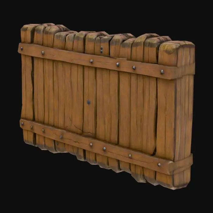 3D model for Wooden Barrier