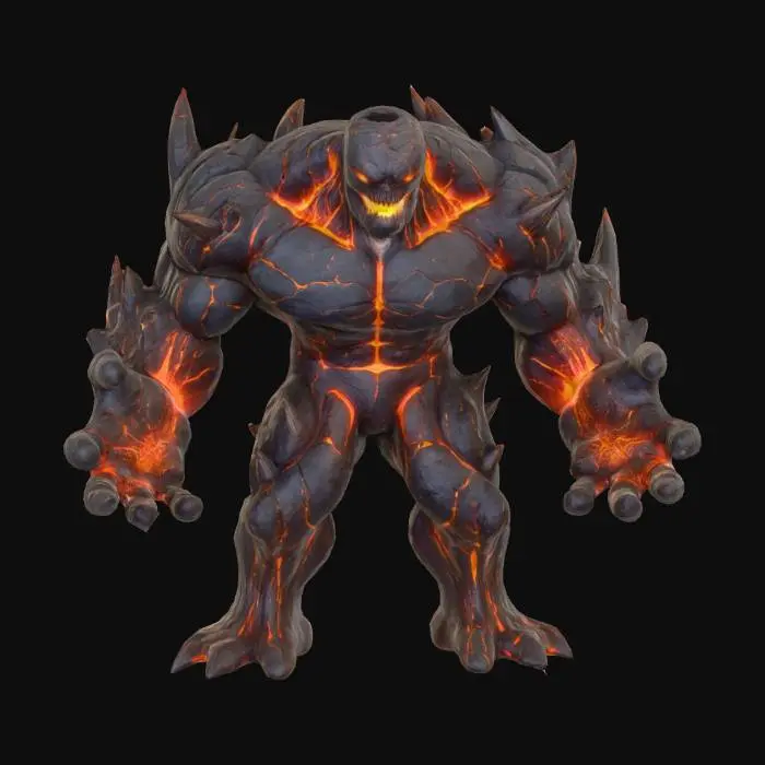 3D model for #PBR#, Molten rock 1