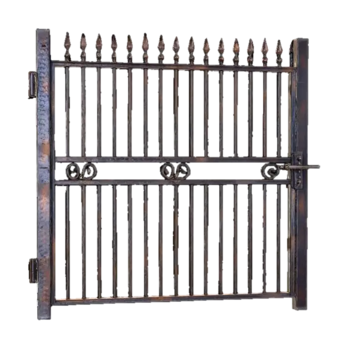 Modelo 3D de A sturdy, modular cemetery metal gate, designed to perfectly match the fence,… - Scrollwork, gerado por IA