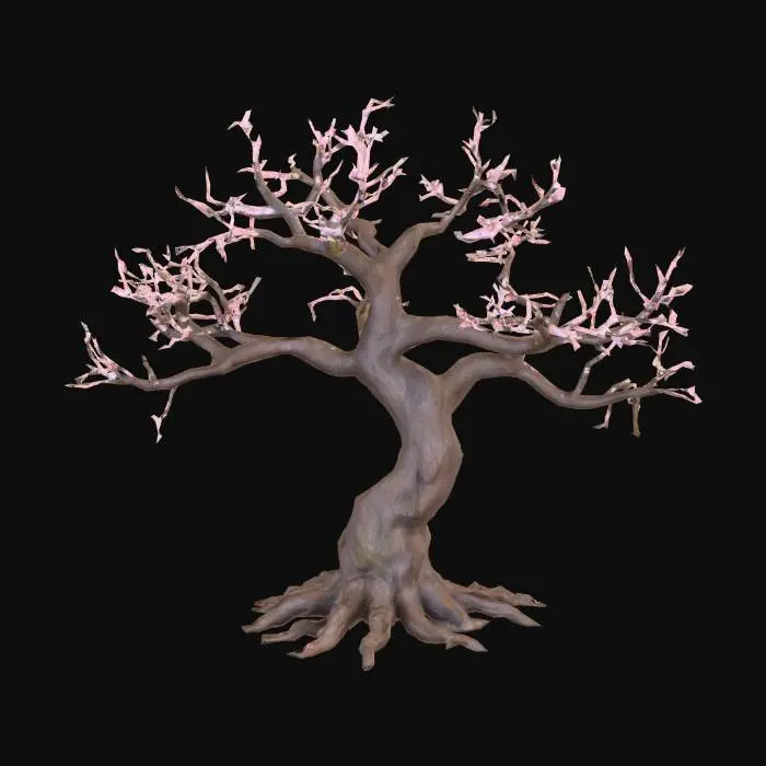 3D model for cherry blossom tree