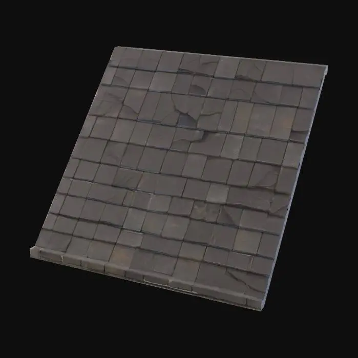 3D model for Straight roof