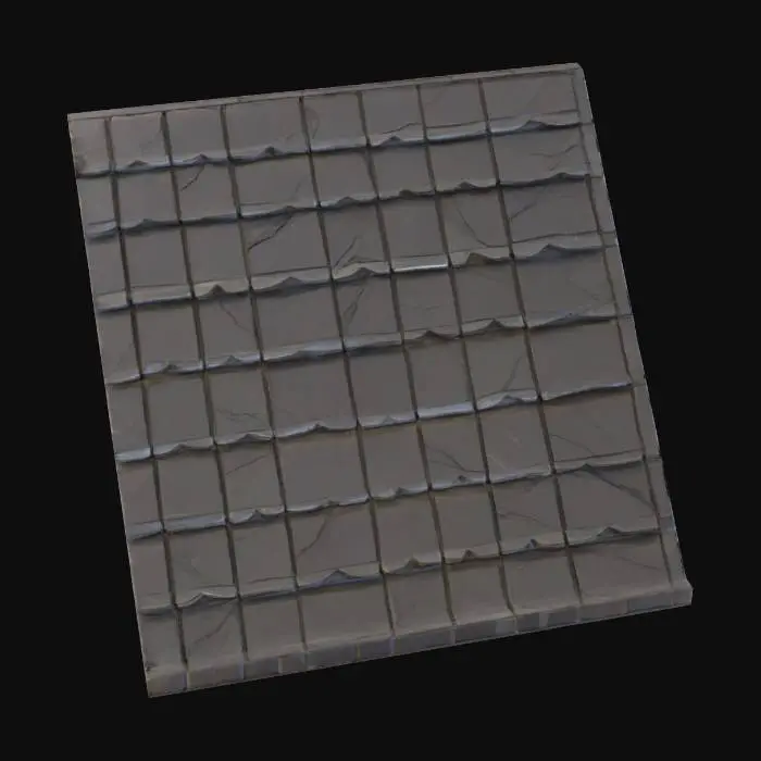 3D model for Straight roof