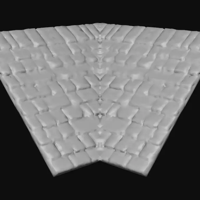 3D model for Innwards roof