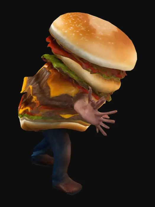 3D model for Big hamburger man