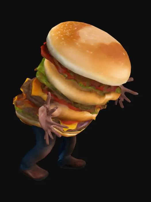 3D model for Big hamburger man