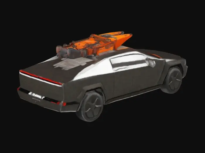 3D model for Cybertruck with Kayak