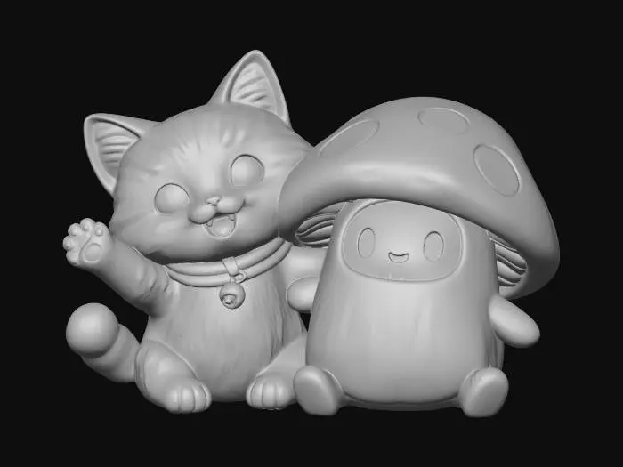 3D model for Whiskers and the Mushroom Companion