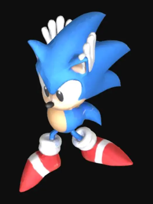 3D model for Blue Speedster in T-Pose