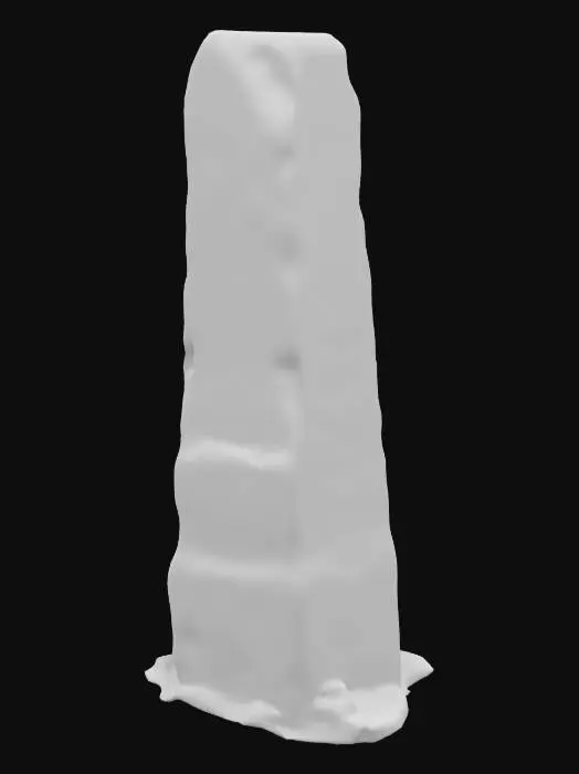3D model for A big menhir with ancient carved runes