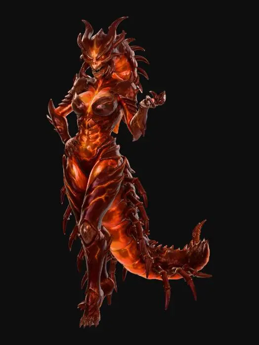 3D model for Female Centipede Demon
