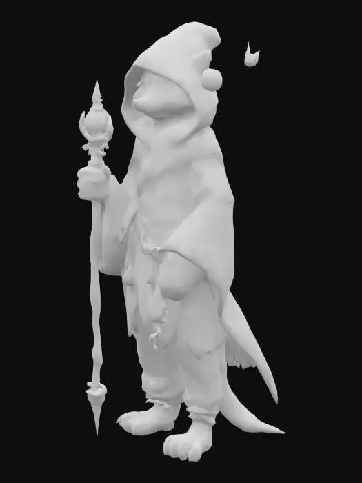 3D model for enigmatic shadow otter mage